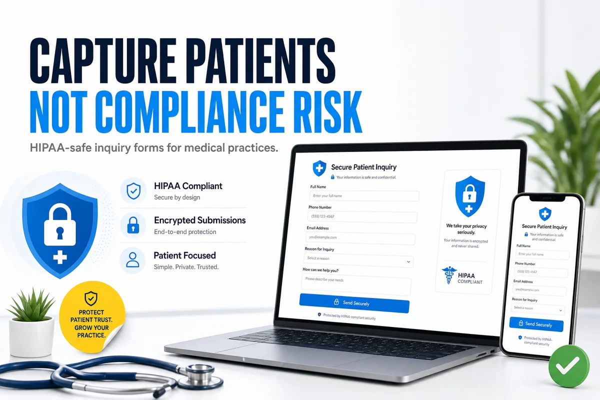 HIPAA-Safe Lead Capture: Getting Patient Inquiries Without the Compliance Risk